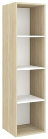 Armários de parede p/ TV 2pcs derivados madeira branco/sonoma