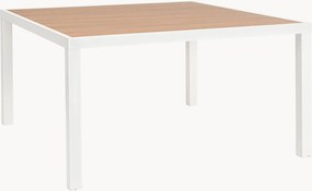 Mesa de jardim em metal com tampo com aspeto de madeira Hilija