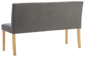 Banco 140 cm veludo cinzento