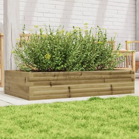 vidaXL Vaso/floreira de jardim 110x60x23cm madeira de pinho impregnada