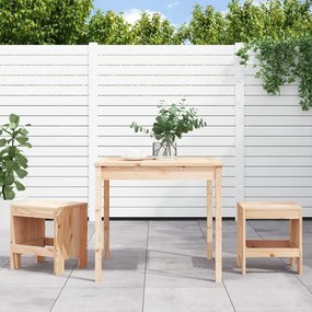 vidaXL 3 pcs conjunto de bistrô para jardim madeira de pinho maciça