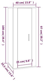 Móvel de Parede Flix Suspenso de 100 cm - Cinzento Sonoma - Design Mod