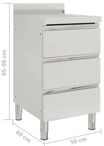 Armários de cozinha comerciais 2 pcs aço inoxidável