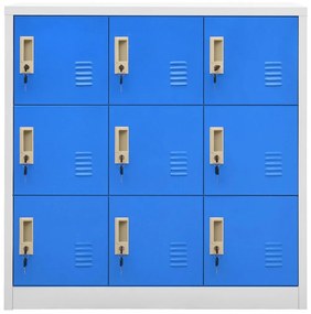 Cacifos 5 pcs 90x45x92,5 cm aço cinzento-claro e azul