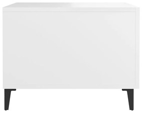 Mesa de centro com pernas de metal 50x50x40 cm branco
