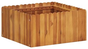 vidaXL Vaso/floreira de jardim 50x50x25 cm madeira de acácia maciça