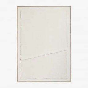 Quadro Decorativo Com Textura Em Linho Ovilea 50 X 70 Cm & B - Sklum