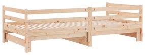 Sofá-cama de puxar 2x(90x200) cm pinho maciço