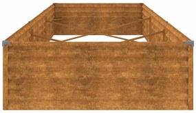 Canteiro elevado de jardim 291x100x36 cm aço corten