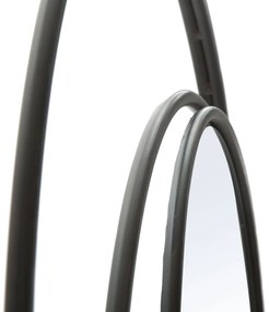 ESPELHO DE PAREDE PRETO Ø 80X3 CM