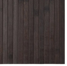 Tapete retangular 100x200 cm bambu castanho-escuro