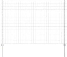 vidaXL Cerca e Poste Prateado 1,6 x 10 m Aço