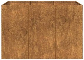 Floreira enferrujada 120x80x80 cm aço resistente