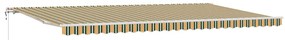 Toldo Retrátil Verde e Amarelo 600 × 300 cm Verde e amarelo