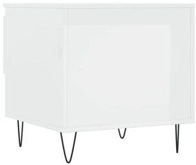 Mesa de centro 50x46x50cm derivados de madeira branco brilhante