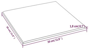Painel de parede 12 pcs 30x30 cm tecido 1,08 m² cor cinza-claro