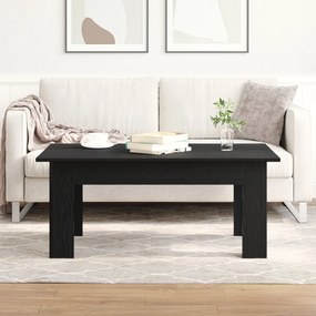 Mesa de café vidaXL Preta em Carvalho 100x60x42 cm em Madeira de Engen