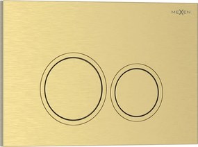Mexen Tex 01 botão de descarga, dourado escovado - 6101-11