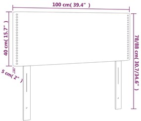 Cabeceira de cama tecido 100x5x78/88 cm creme
