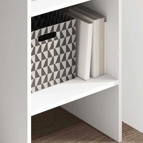 Estante de livros 40x35x180 cm derivados de madeira branco