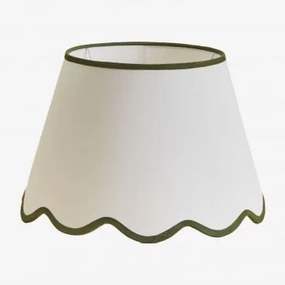 Abajur De Berna Ø35 Cm & Algodão Branco Gardenia - Verde Exército - Sklum