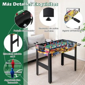 Conjunto de jogos para crianças 12 em 1 com mesa de hóquei em ar, mesa de bilhar de futebol, mesa de ténis de mesa, xadrez, bowling e shuffleboard par