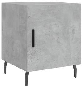 Mesa cabeceira 2pcs 40x40x50 cm derivados madeira cinza cimento