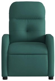 Poltrona reclinável tecido verde-escuro
