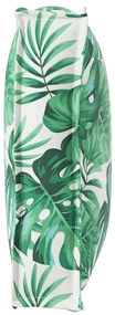 Almofada de pallet para assento e costa, estampa de folhas 120x60x12 c