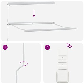 Toldo retrátil 3x2,5 m tecido e alumínio antracite e branco