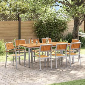 vidaXL Conjunto de Jantar Jardim 9 Peças em Madeira de Acácia Sólida e Metal