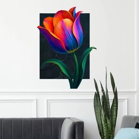 Sticker Flower - Tulipa Pop-Art dramática