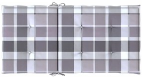 Almofadões lombares cadeiras jardim 2pcs oxford xadrez cinza