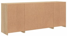 Aparador com luzes LED 163x37x67 cm carvalho sonoma