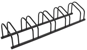 Suporte para 5 bicicletas aço preto