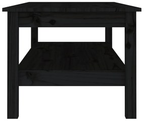 Mesa de centro 110x50x40 cm pinho maciço preto