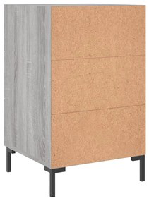 Mesa de cabeceira 40x40x66 cm derivados madeira cinzento sonoma