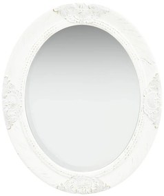 vidaXL Espelho de parede estilo barroco 50x60 cm branco