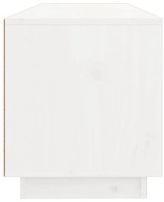 Móvel de TV 100x34x40 cm madeira de pinho maciça branco