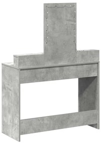 Mesa de Maquilhagem vidaXL com Luzes LED Cinza Claro 100x41x140 cm