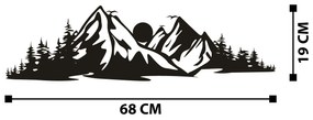 Acessório Decorativo de Parede Mountain – Preto – 68 x 19 cm