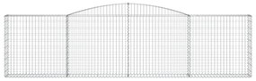 Cestos gabião arqueados 3pcs 400x30x100/120cm ferro galvanizado