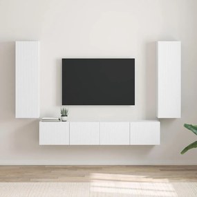 vidaXL Armário de TV de Parede 2 pcs Branco 30 x 31 x 100 cm
