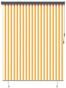 vidaXL Estores de rolo Amarelo e Azul 200 x 250 cm Tecido e Alumínio