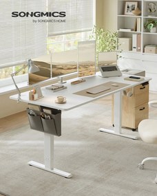 Secretária eléctrica regulável em altura 80 x 180 x (72-120) cm branco