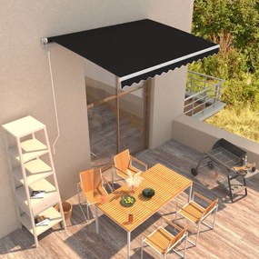 vidaXL Toldo retrátil automático 350x250 cm antracite