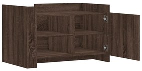 Mesa de centro 80x50x50 cm derivados madeira carvalho castanho