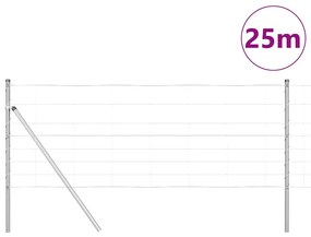 Cerca de Campo 0,8x25 m em Aço Galvanizado