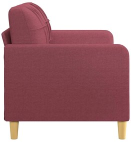 Sofá de 2 lugares tecido 140 cm vermelho tinto