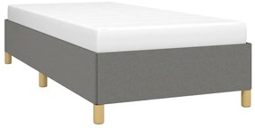 Estrutura de cama sem colchão 90x200 cm tecido cinzento-escuro